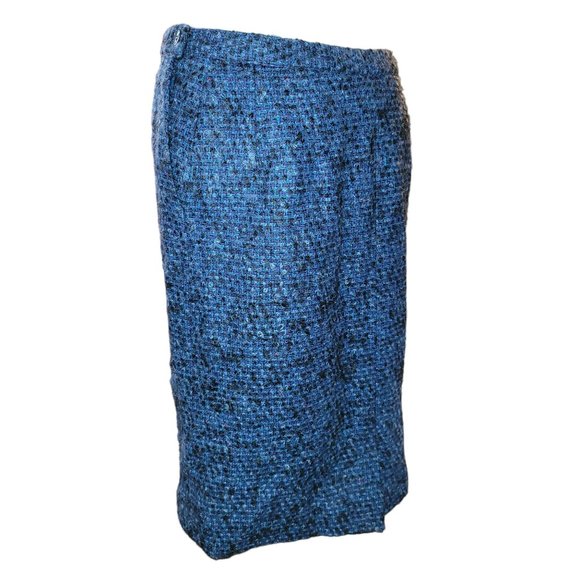 Pendleton Wool Skirt Blue Black Pencil Straight Woman's Size 10 Vintage JJ3251 - Picture 8 of 8